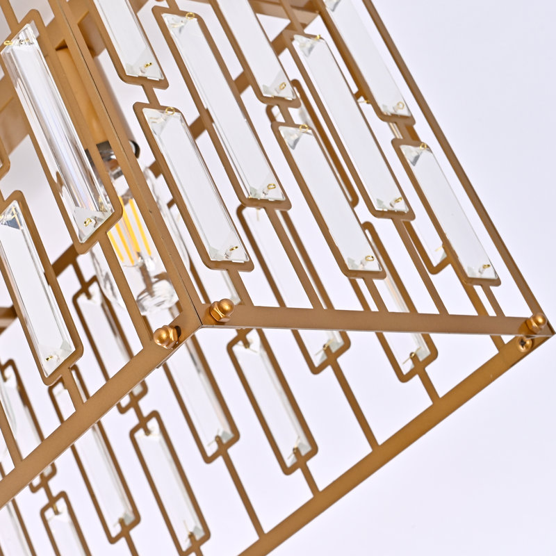 6 - Light 98.3cm Flush Mount, Gold