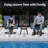 Outdoor Swivel Rocker Patio Chairs With Coffee Table 3 Pcs Bistro Set-1465726370