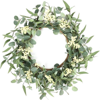 20'' Eucalyptus Wreath for Front Door, Porch