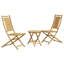 Vidaxl 3 Piece Bistro set bamboo-1277906031