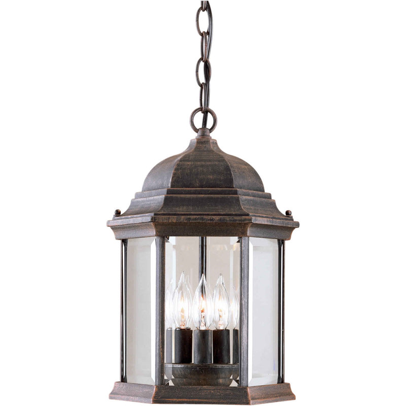 Anasthasie 3 - Light Outdoor Hanging Lantern, Painted Rust