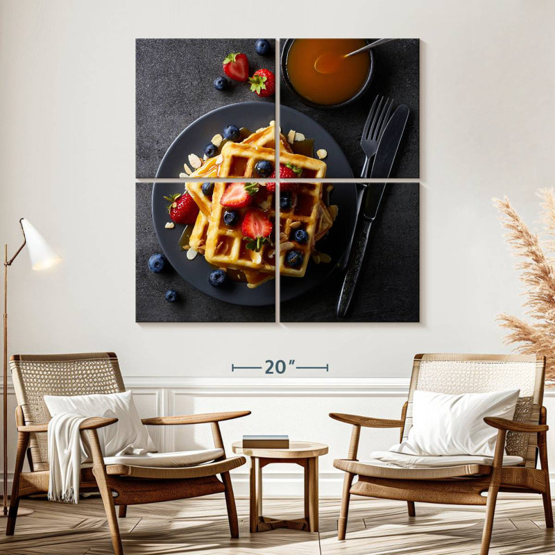 Yarlin Waffles For Breakfast, 57" H x 57" W
