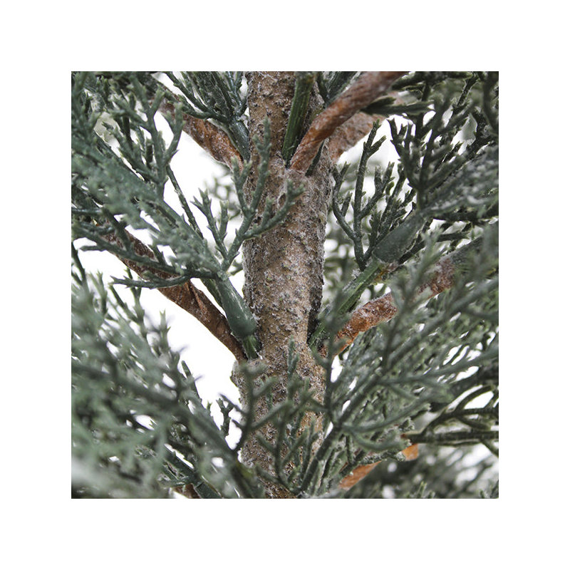 SEASONAL GREENERY TREE CEDAR FLOCKED POT 3FT