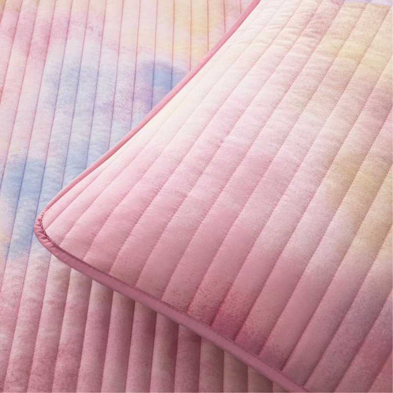 Ensemble de courtepointe 4 pièces 4 pièces, Pink, Full Quilt + 3 Additional Pieces