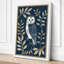 Heart-Faced Owl Japandi - Wrapped Canvas-1748825696-1748825701