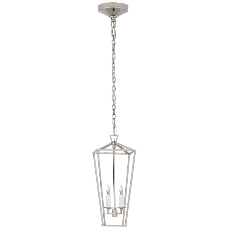 Chapman & Myers Darlana Medium Tall Lantern, Polished Nickel