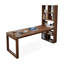 Bureau rectangulaire en bois massif noyer clair-1297244920