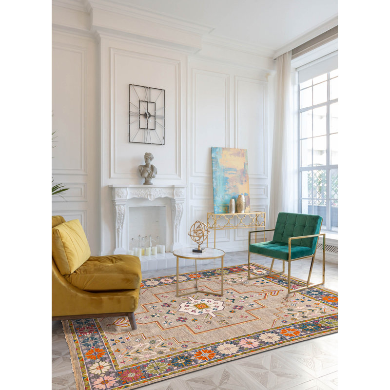 Tapis moderne gris Oushak 8 pi 10 po x 11 pi 9 po