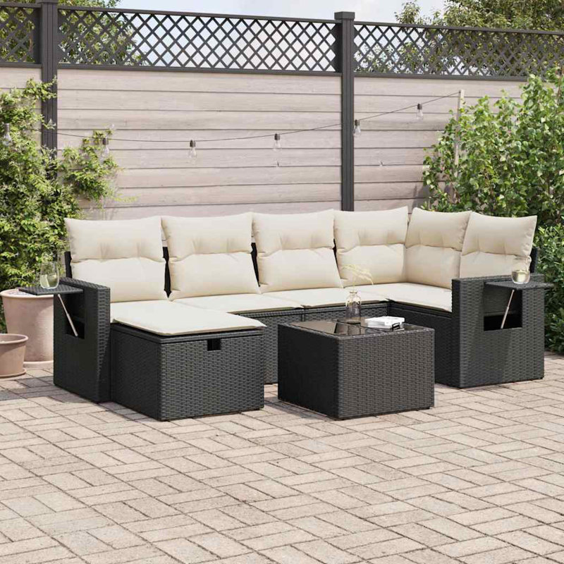 Vidaxl Garden Sofa Set Black
