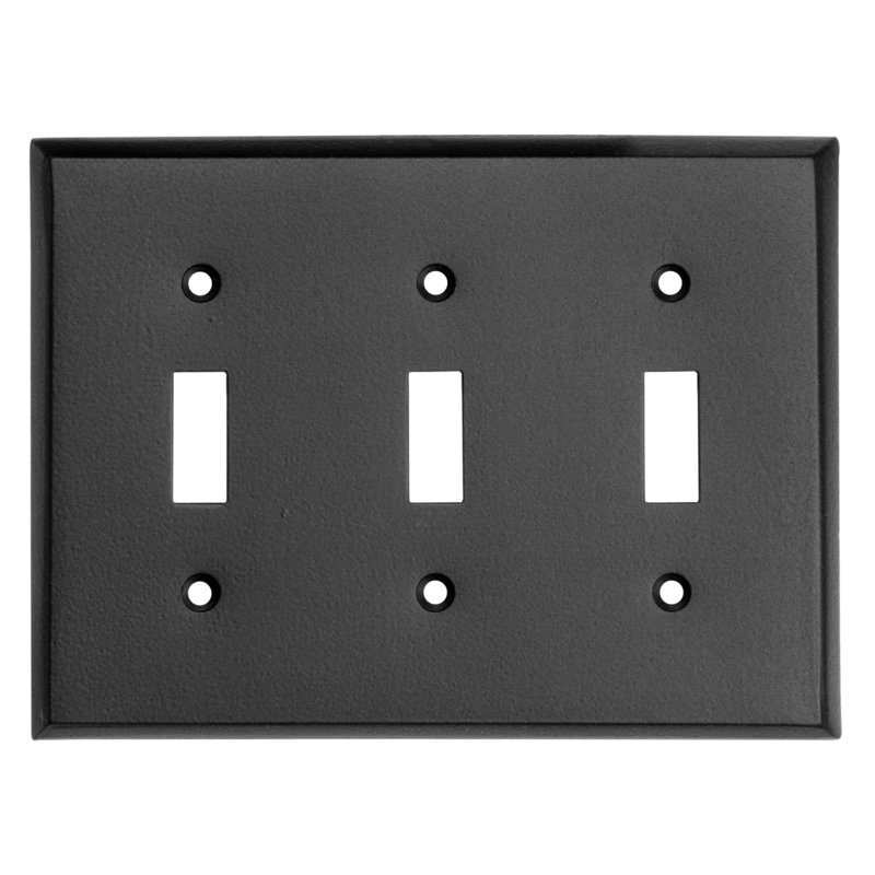 Triple plaque murale en fer noir Ageless