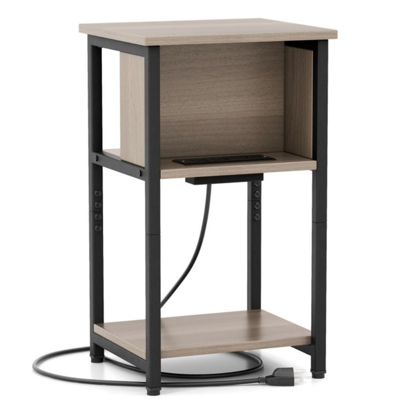 Maguda End Table and Built-In Outlets