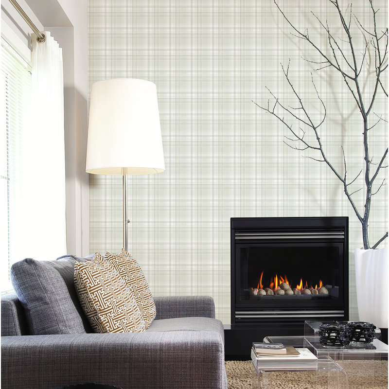 10m x 53cm Matte Wallpaper Roll, Light Grey/White