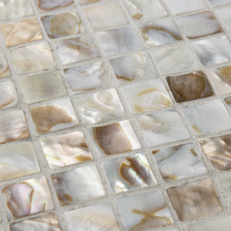 Conchella Square Natural 12" x 12" Natural Shell Mosaic Tile