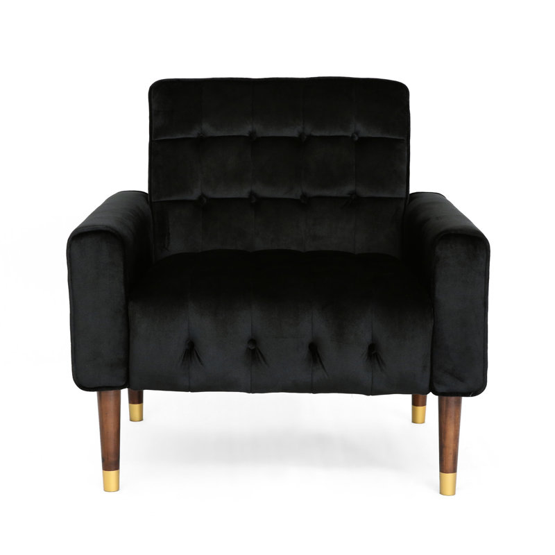 Chaise avec accoudoirs de salon Comfy, Noir