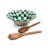 Emerald Check Salad Serving Set