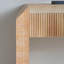 Console rustique avec tiroir - Design minimaliste, texture nervurée et finition naturelle