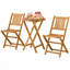 Ensemble de mobilier de bistro en bois, ensemble de conversation 3 pièces, ensemble de mobilier de salle à manger pliable