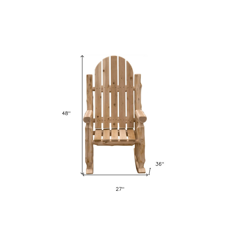 Chaise berçante d'extérieur en bois massif 27 po Frantz