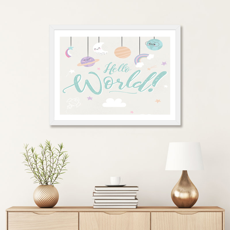 «Baby Beyond Cute I» par Angela Nikeas - impression d'art graphique, H 24 po x l 32 po x P 1 po, Papier encadré blanc, Blanc