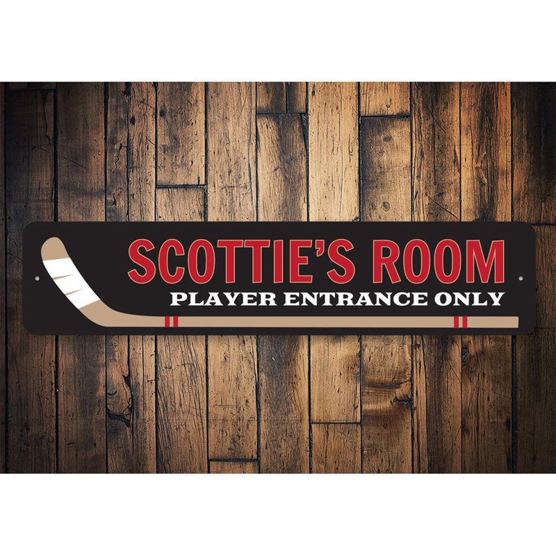 Plaque en aluminium Hockey, H 6 po x l 24 po x P 0,063 po