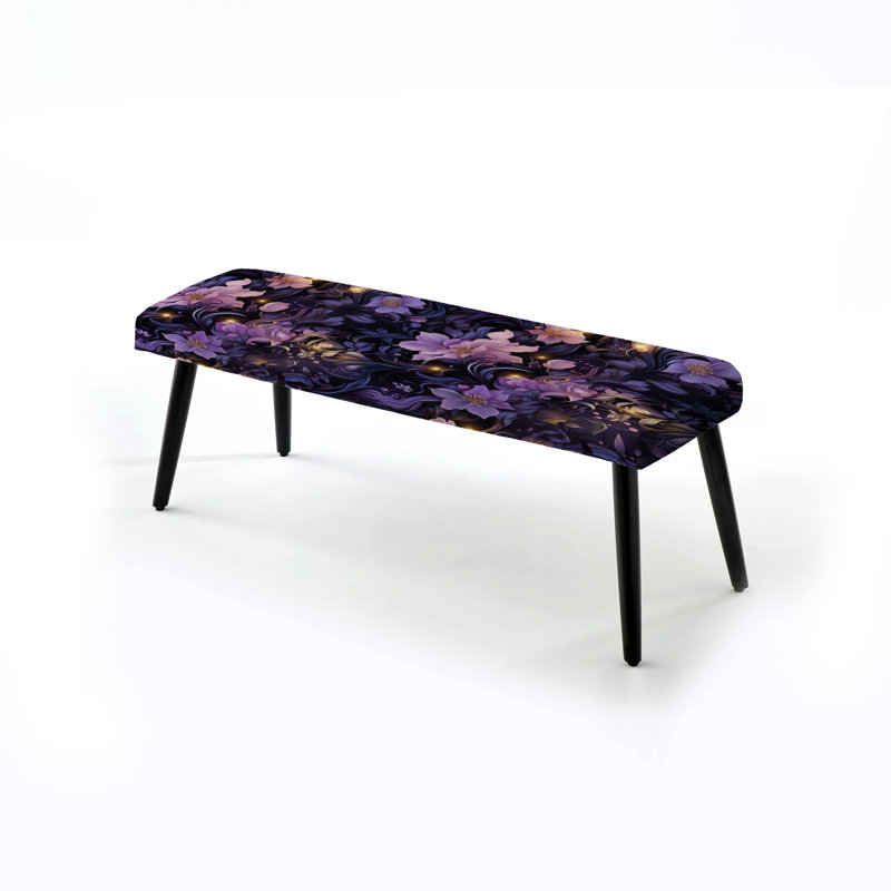 Mystic Twilight Moody Patterns - Banc rembourré floral noir