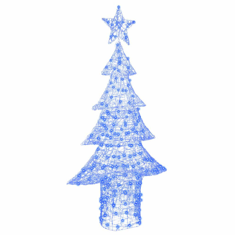 vidaXL Christmas Tree with 240 LEDs Acrylic, 180cm H x 91.5cm W x 31cm D, Blue