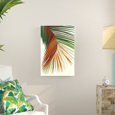 «Retro Big Leaf II» par Danhui Nai, peinture sur toile tendue