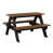 Natural Teak Top/Black Base