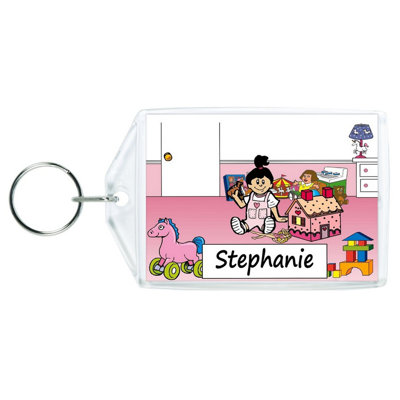 Personalized Little Girls Room Acrylic Key Chain