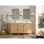 Ensemble de meuble-lavabo double 60 po Teak-90701155