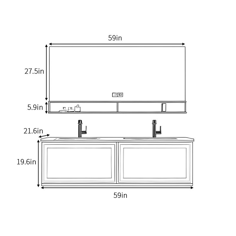 Armoire de salle de bain luxueuse de style italien