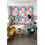 Papier peint patchwork, décoration murale pastel artistique