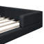 Grand lit plateforme tapissier avec 2 lampes de lecture-613562039