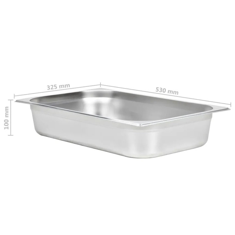 Stainless Steel Pan, 10cm H x 53cm W x 32.5cm D
