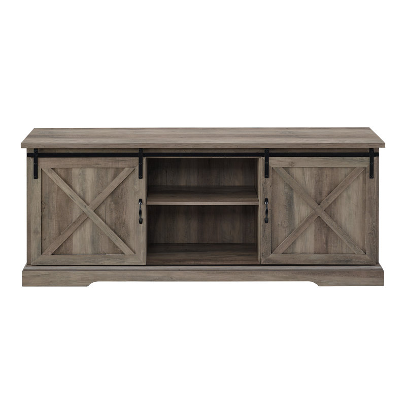 Meuble télé 70 po Farmhouse, H 28 po x L 70 po x l 15,75 po, Gris