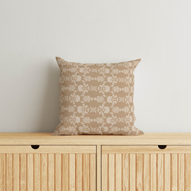 Coussin décoratif décoratif pia, Naturel, Carré 26 po