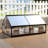 Large Greenhouse And Raised Flower Bed For Outdoors Plant Vegetable Box 68.7" X 45" X 51.5"