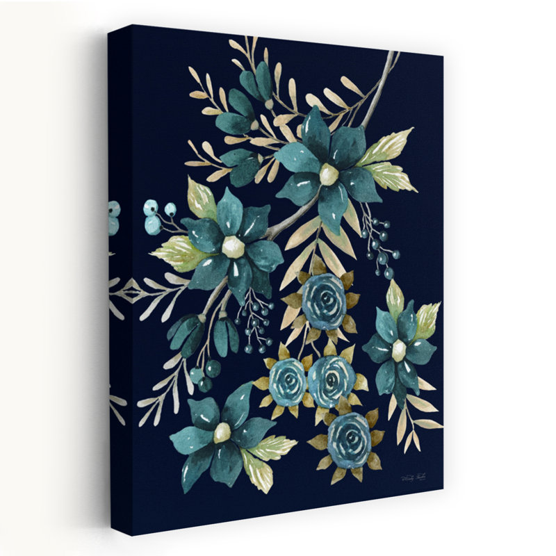 Beautiful Blue Blooms I 1 Piece Wrapped Canvas Wall Art, 60.96cm H x 40.64cm W