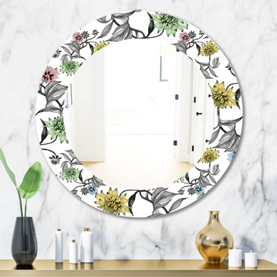 Vintage Flowers 3 Wall Mirror