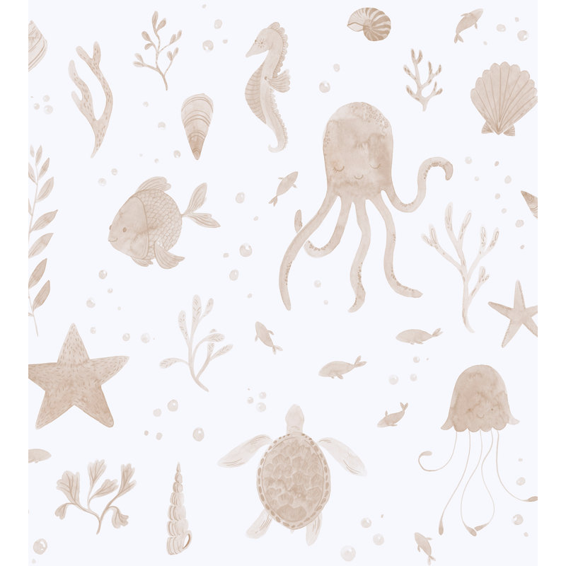 Familj 2 Wallpaper Roll by Sandberg, Coral Red