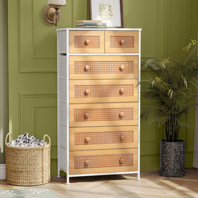Kirklan 7 Drawer Storage Chest, White/Nature