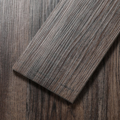 Carreaux de sol pelez et collez 6 po x 36 po FLYFish, plancher en vinyle épais de 1,2 mm, 36 tuiles, brun