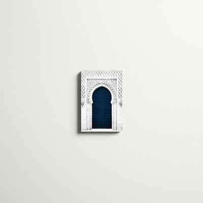 Porte bleu marine - reproduction de photo