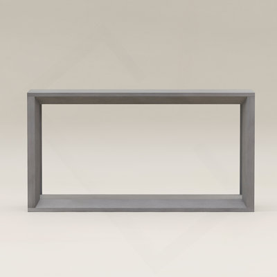 60 Inch Rectangular Solid Wood Veneer Console Table With Ample Storage, Perfect For Entryway And Living Room, Distressed Grey Finish