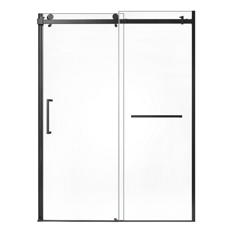Kingston Brass Prato 60" L X 76" H Left Handed Showe Door, Matte Black