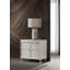 Table de chevet 2 tiroirs Emmagrace blanc perle