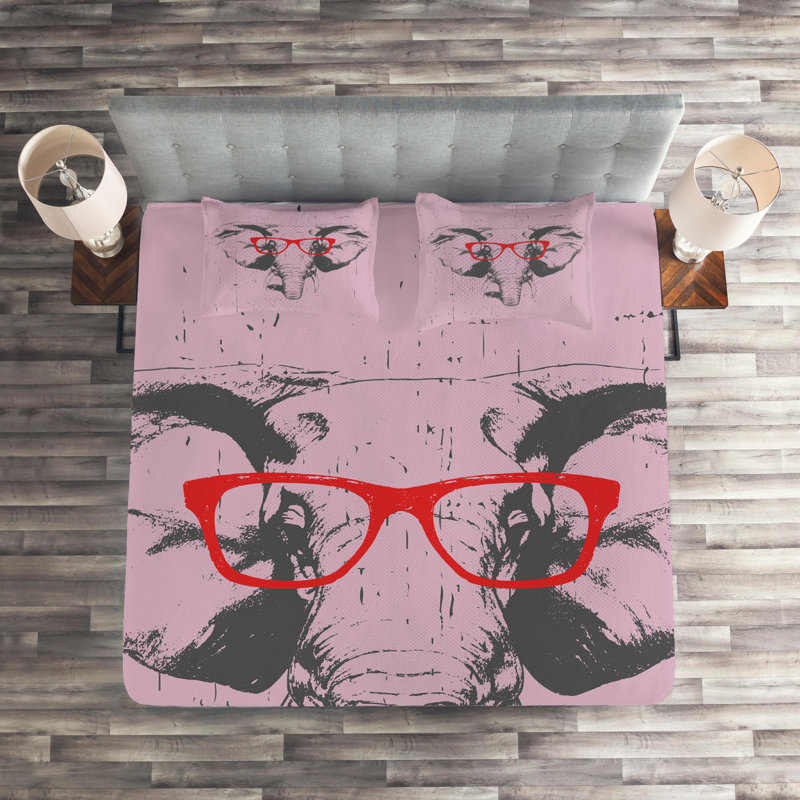 Eclectic Polyester Coverlet, King Bedspread + 2 Shams