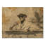 Gentleman au bord de la piscine - Affiche murale vintage en bois-1022440537