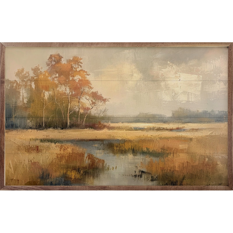Paysage d'automne, H 5 po x l 8 po