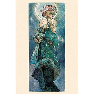 " The Moon " by Alphonse Mucha